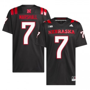 Cornhuskers Andrew Marshall #7 Black NCAA Jersey - Premium Men Football 79074454