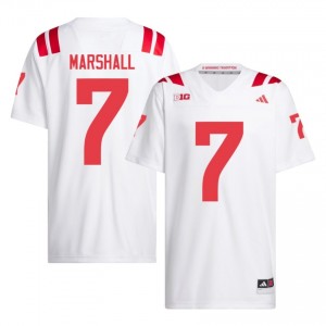 Authentic Stitched Andrew Marshall NU Huskers #7 White Men High School Football 2026-27 Jersey 87699398