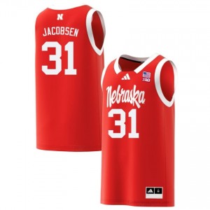 Cornhuskers Cale Jacobsen #31 Red Men Basketball Gameday Jersey Officially Licensed NCAA 40033121