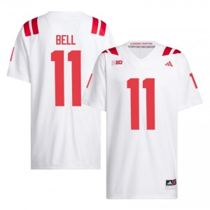 Demitrius Bell Nebraska Cornhuskers #11 University Football Jersey 2026-27 Men White Adidas Swingman 19792815