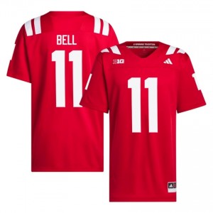 Nebraska Demitrius Bell #11 Scarlet NCAA Jersey - Premium Men Football 88832454