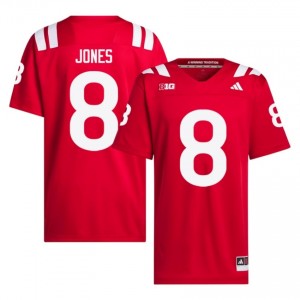 Donovan Jones Cornhuskers #8 University Football Jersey 2026-27 Men Scarlet Adidas Swingman 61573675