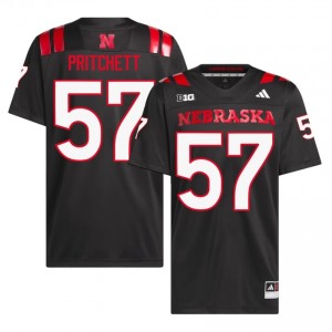 Nebraska Cornhuskers Elijah Pritchett #57 Black Men Football Gameday Jersey Officially Licensed NCAA 23110658