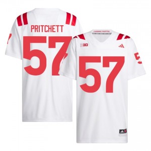 Elijah Pritchett NU Huskers #57 University Football Jersey 2026-27 Men White Adidas Swingman 18210837