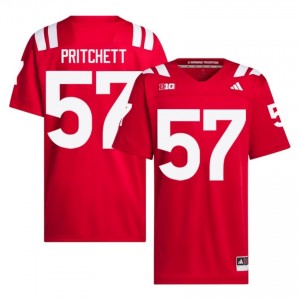 Nebraska Huskers Elijah Pritchett #57 Scarlet NCAA Jersey - Premium Men Football 76832279
