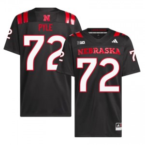 Authentic Stitched Gibson Pyle Cornhuskers #72 Black Men High School Football 2026-27 Jersey 61193865
