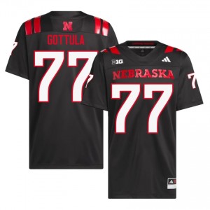 Nebraska Cornhuskers Gunnar Gottula #77 Black Men Football Gameday Jersey Officially Licensed NCAA 25157658