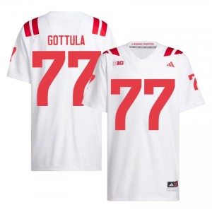 Gunnar Gottula Nebraska #77 University Football Jersey 2026-27 Men White Adidas Swingman 92729180