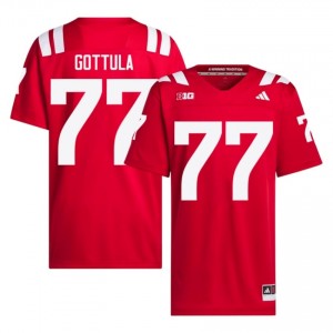 Cornhuskers Gunnar Gottula #77 Scarlet NCAA Jersey - Premium Men Football 50287913