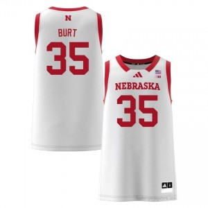 Henry Burt Nebraska Cornhuskers #35 College Basketball Jersey 2025-26 Men White Adidas Swingman 38052711