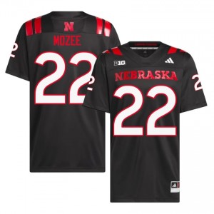 Nebraska Cornhuskers Isaiah Mozee #22 Black NCAA Jersey - Premium Men Football 64018937