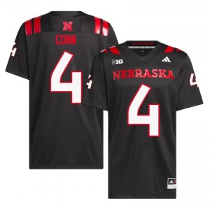 Jamir Conn NU Huskers #4 University Football Jersey 2026-27 Men Black Adidas Swingman 64488843