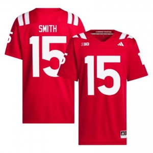 NU Huskers Keelan Smith #15 Scarlet Men Football Gameday Jersey Officially Licensed NCAA 55556500