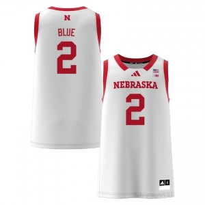 Nebraska Cornhuskers Kendall Blue #2 White College Jersey - Premium Men Basketball 32644889