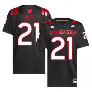 Kwinten Ives Nebraska #21 University Football Jersey 2026-27 Men Black Adidas Swingman 71476718