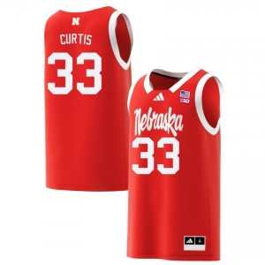 Leo Curtis Huskers #33 University Basketball Jersey 2025-26 Men Red Adidas Swingman 23194631