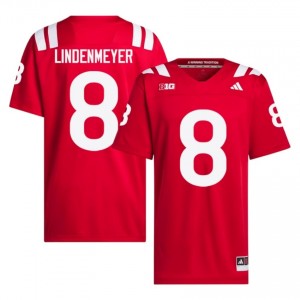 NU Huskers Luke Lindenmeyer #8 Scarlet Men Football Gameday Jersey Officially Licensed NCAA 25242608