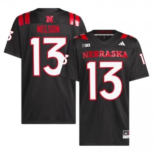 Mekhi Nelson NU Huskers #13 University Football Jersey 2026-27 Men Black Adidas Swingman 91033316