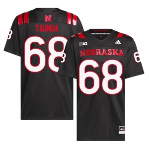 NU Huskers Preston Taumua #68 Black NCAA Jersey - Premium Men Football 61396854