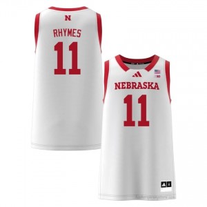 Quentin Rhymes #11 Cornhuskers White Men Basketball NCAA Jersey 2025-2026 Stitched 43195296