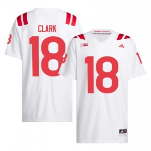 Nebraska Huskers Quinn Clark #18 White Men Football Gameday Jersey Officially Licensed NCAA 15040919