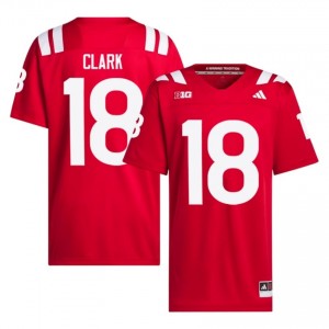 Quinn Clark Nebraska Cornhuskers #18 University Football Jersey 2026-27 Men Scarlet Adidas Swingman 83429455