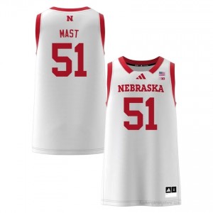 Authentic Stitched Rienk Mast Huskers #51 White Men University Basketball Jersey 2025-26 14275518