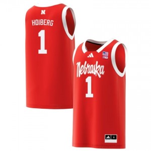 Authentic Stitched Sam Hoiberg Huskers #1 Red Men University Basketball Jersey 2025-26 16114048