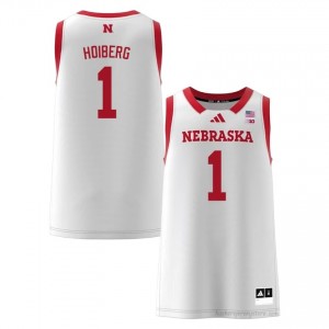 NU Huskers Sam Hoiberg #1 White Player Jersey - Premium Men Basketball 53453066