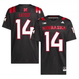 Nebraska Cornhuskers TJ Lateef #14 Black NCAA Jersey - Premium Men Football 39030374