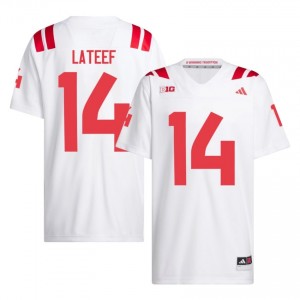Authentic Stitched TJ Lateef NU Huskers #14 White Men High School Football 2026-27 Jersey 67634815