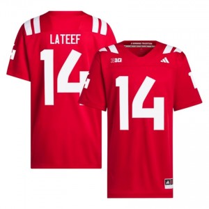 TJ Lateef #14 Nebraska Huskers Scarlet Men Football College Jersey 2026-2027 Stitched 38991154