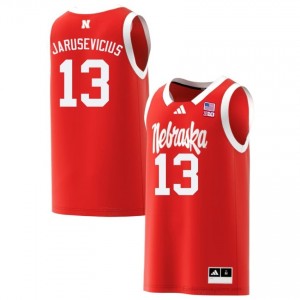 Ugnius Jarusevicius Cornhuskers #13 NCAA Basketball Jersey 2025-26 Men Red Adidas Swingman 76297858