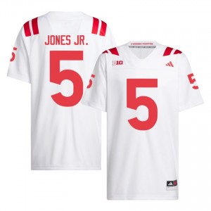 Anthony Jones Jr. #5 Nebraska White Men Football College Jersey 2026-2027 Stitched 64514167