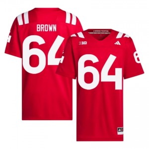 Nebraska Bob Brown #64 Scarlet Men Football Gameday Jersey Officially Licensed NCAA 19056530