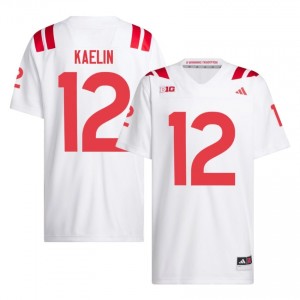 NU Huskers Daniel Kaelin #12 White NCAA Jersey - Premium Men Football 37055943
