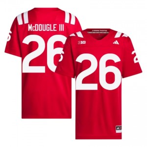 NU Huskers Dwayne McDougle III #26 Scarlet NCAA Jersey - Premium Men Football 22497835
