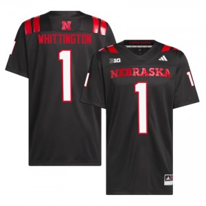 Authentic Stitched Jahsear Whittington Nebraska Cornhuskers #1 Black Men High School Football 2026-27 Jersey 88459700
