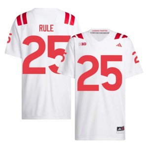 NU Huskers Jamal Rule #25 White Men Football Gameday Jersey Officially Licensed NCAA 99449359