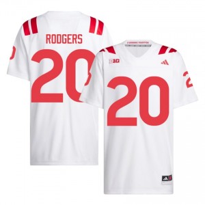 Nebraska Johnny Rodgers #20 White Men Football Gameday Jersey Officially Licensed NCAA 94350034