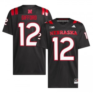 Authentic Stitched Luke Gifford Nebraska #12 Black Men High School Football 2026-27 Jersey 58985430