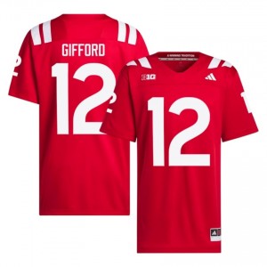 NU Huskers Luke Gifford #12 Scarlet Men Football Gameday Jersey Officially Licensed NCAA 25581092