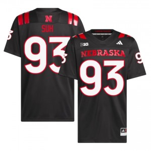 Nebraska Cornhuskers Ndamukong Suh #93 Black NCAA Jersey - Premium Men Football 62463035