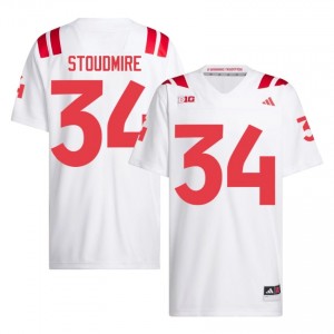 Nebraska Owen Stoudmire #34 White NCAA Jersey - Premium Men Football 24073764