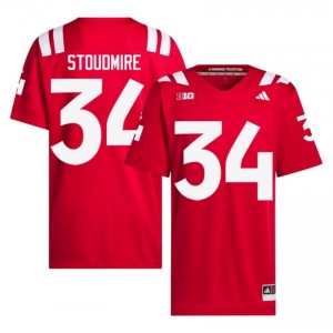 Authentic Stitched Owen Stoudmire Cornhuskers #34 Scarlet Men High School Football 2026-27 Jersey 93228850