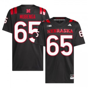 Paul Mubenga #65 Nebraska Cornhuskers Black Men Football College Jersey 2026-2027 Stitched 24060067