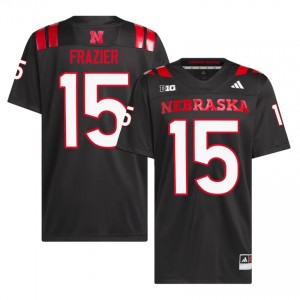 Authentic Stitched Tommie Frazier Nebraska Huskers #15 Black Men High School Football 2026-27 Jersey 46272695