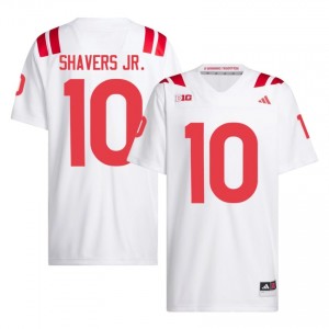 Nebraska Cornhuskers Vincent Shavers Jr. #10 White Men Football Gameday Jersey Officially Licensed NCAA 13790003