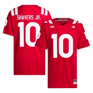 Vincent Shavers Jr. Nebraska #10 University Football Jersey 2026-27 Men Scarlet Adidas Swingman 54751008