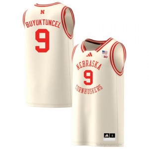Huskers Berke Buyuktuncel #9 Cream Men Basketball Gameday Jersey Officially Licensed NCAA 47230364